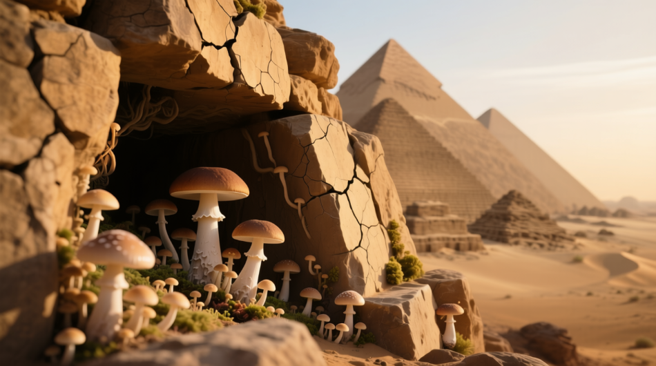 Piramidi: funghi che vivono nelle loro pareti delle piramidi Piramidi: funghi che vivono nelle loro pareti delle piramidi